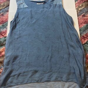Elena Baldi Silk Blend Lined Sleeveless Top